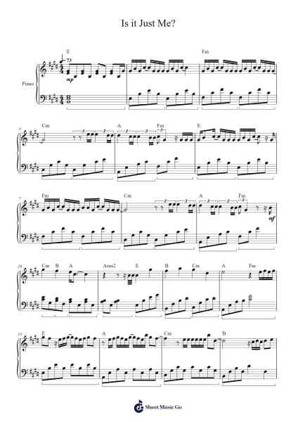 Is it Just Me? Sheet Music by EMILY BURNS/JONNY LATTIMER-Arr.Georpir Manback