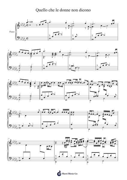 Quello che le donne non dicono Sheet Music by Ruggero de I Timidi-Arr.Ciscer Georyale
