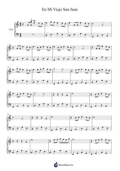 En Mi Viejo San Juan Sheet Music by Noel Estrada-Arr.Diapenn