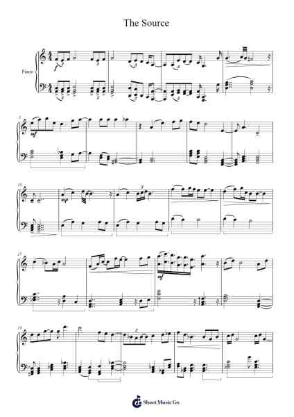 The Source Sheet Music by Murray Gold-Arr.Louisen Jusine