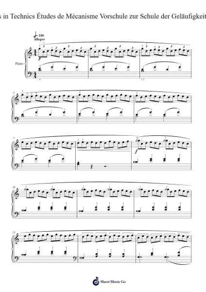 30 Études de Mécanisme, Op. 849: No. 1 in C Major Sheet Music by Carl Czerny-Arr.Latnon Yonngpold
