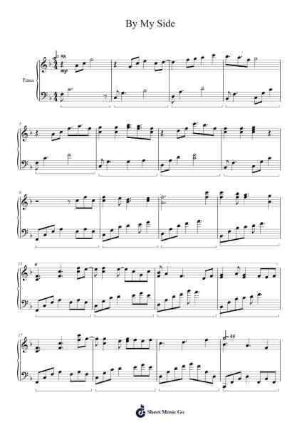 By My Side Sheet Music by 張弘毅-Arr.Janecher Duh