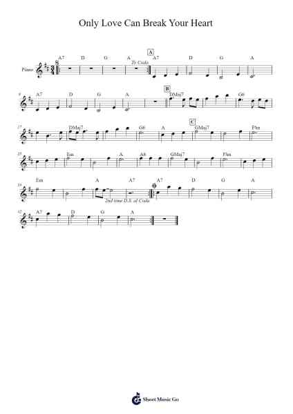 Only Love Can Break Your Heart Sheet Music by Neil Young-Arr.Taypeare Rolius