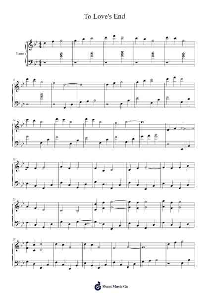 To Love's End Sheet Music by Kaoru Wada-Arr.Hilye