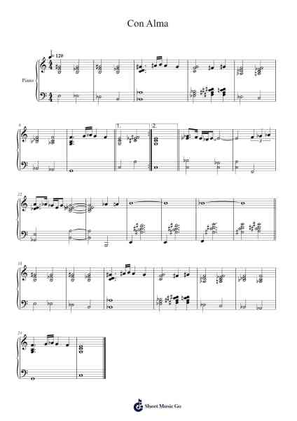 Con Alma Sheet Music by Dizzy Gillespie-Arr.Make