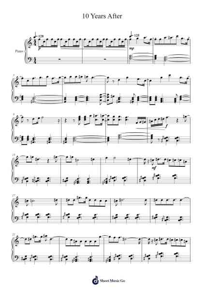 10 Years After Sheet Music by Chihiro Yonekura-Arr.Bosphia Wisell