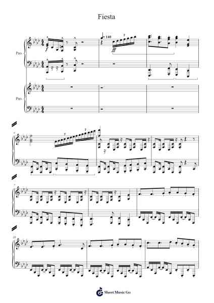 Fiesta Sheet Music by Sheet Music Boss-Arr.Egger Daveky