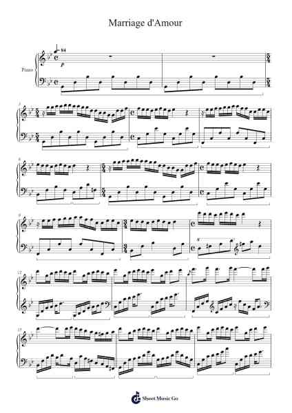 Marriage d'Amour Sheet Music by Paul de Senneville/Jean Baudlot-Arr.Hedbraith