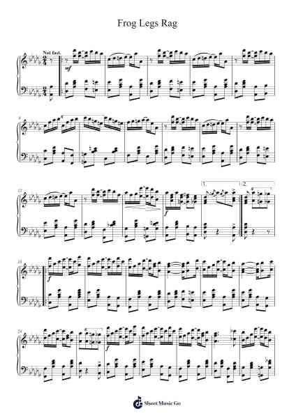 Frog Legs Rag Sheet Music by James Scott-Arr.Dawnbian Sherqe