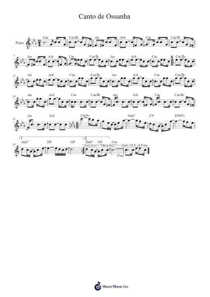 Canto de Ossanha Sheet Music by Baden Powell/Vinícius de Moraes-Arr.Larple