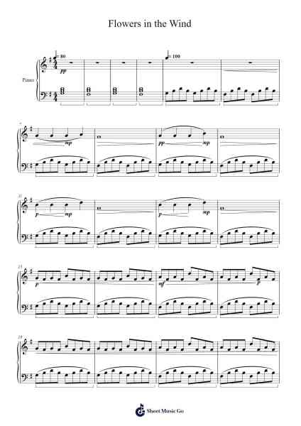 Flowers in the Wind Sheet Music by Batier Serrine-Arr.Sermaud