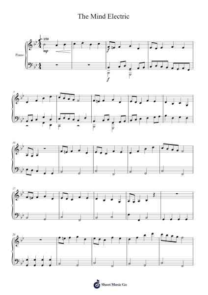 The Mind Electric Sheet Music by ミラクルミュージカル-Arr.Mcdel Auriah