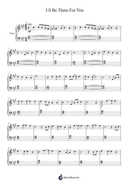 I ll Be There For You Sheet Music by Misc Television-Arr.Leeles Stoweser