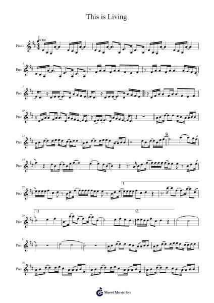 This is Living Sheet Music by Hillsong Young & Free-Arr.Songes