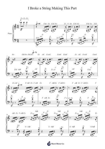 I Broke a String Making This Part Sheet Music by Hoofunk Denborg-Arr.Campleign Eli