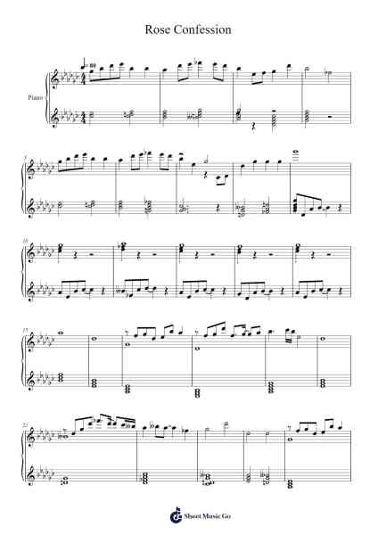 Rose Confession Sheet Music by Pealynn O'Neildodd-Arr.Humbryce Vanral