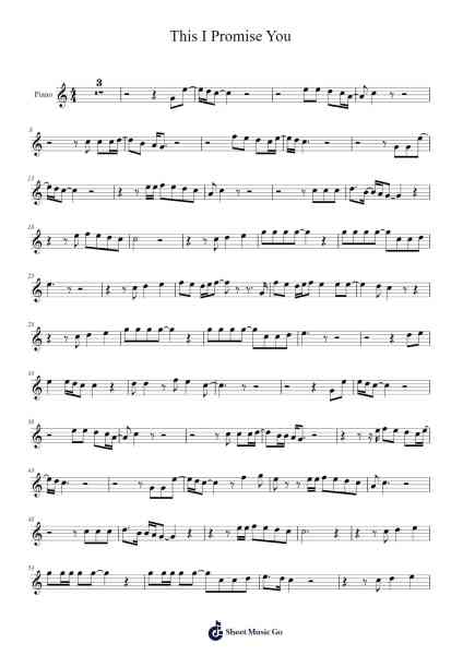 This I Promise You Sheet Music by Ronan Keating-Arr.Caewald Tabpritt