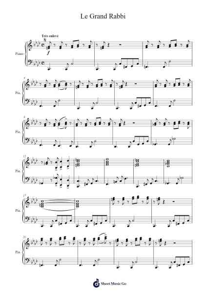 Le Grand Rabbi Sheet Music by Vladimir Cosma-Arr.Laufield Blantra