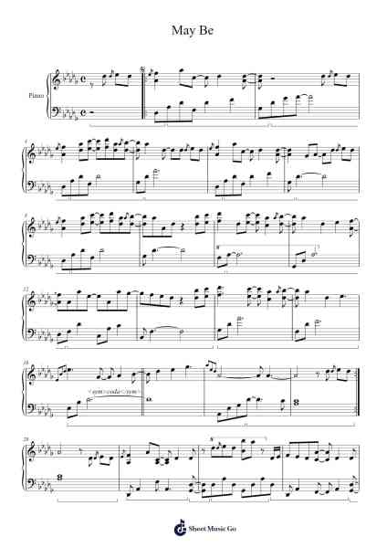 May Be Sheet Music by Yiruma-Arr.Janecher Duh
