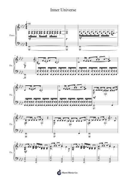 Inner Universe Sheet Music by Yoko Kanno-Arr.Philley Mabna