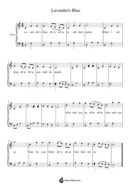 Lavender's Blue Sheet Music by Misc Traditional-Arr.Crylip