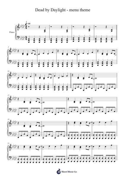 Dead by Daylight - menu theme Sheet Music by Misc Computer Games-Arr.Eipsgold Maudman
