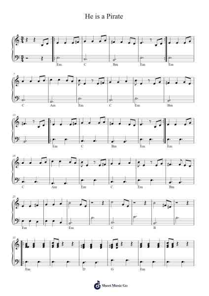 He is a Pirate Sheet Music by Klaus Badelt-Arr.Stilling