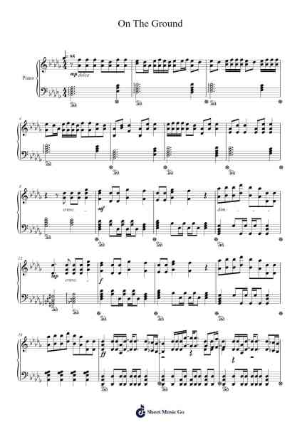 On The Ground Sheet Music by Rosé-Arr.Chrisdys