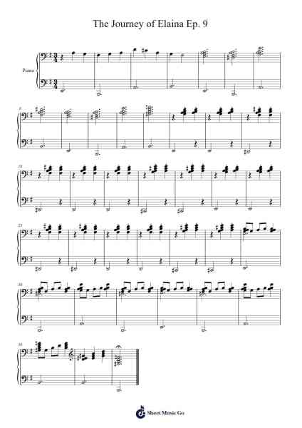 The Journey of Elaina Ep. 9 Sheet Music by Don't actually know xD-Arr.Calthel Chafra