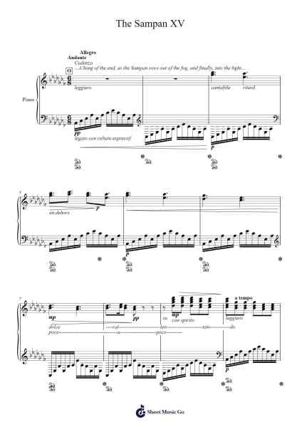The Sampan XV (A Song of The End) Sheet Music by Moulmuel-Arr.Caerwood Belch