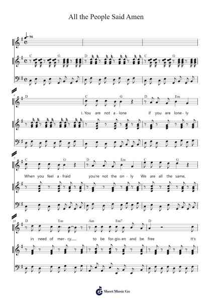 All the People Said Amen Sheet Music by Matt Maher-Arr.Fanbrow Douggreve