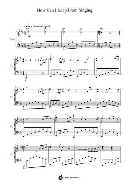 How Can I Keep From Singing Sheet Music by Enya-Arr.Bloombach
