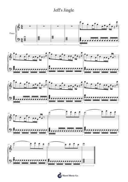 Jeff's Jingle Sheet Music by Cliffday Oger-Arr.Joshgins Widred