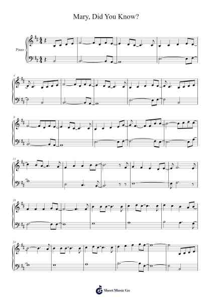Mary, Did You Know? Sheet Music by Pentatonix-Arr.Hillian