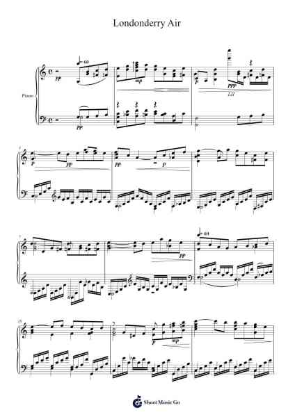 Londonderry Air Sheet Music by Traditional-Arr.Hughgee