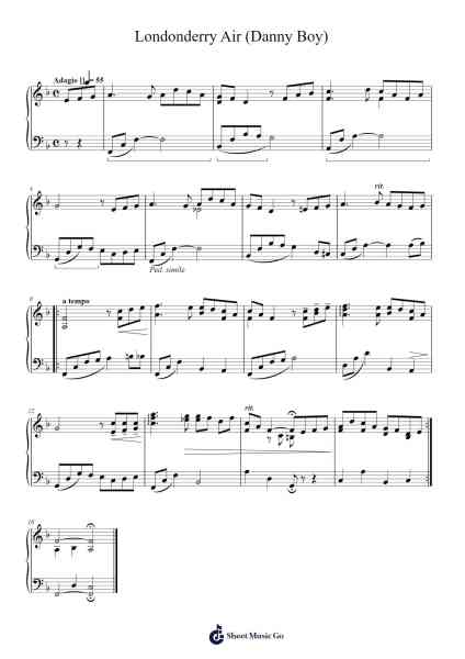 Londonderry Air (Danny Boy) Sheet Music by Traditional-Arr.Rooven