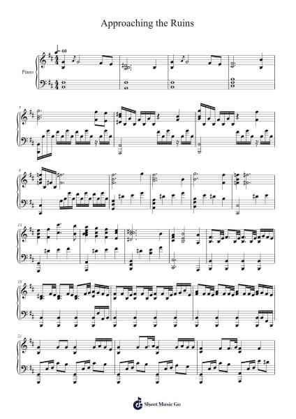 Approaching the Ruins Sheet Music by Gareth Coker-Arr.Blithefrey