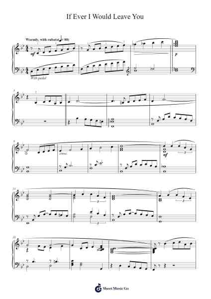 If Ever I Would Leave You Sheet Music by Frederick Loewe/Alan Jay Lerner-Arr.Quinliet