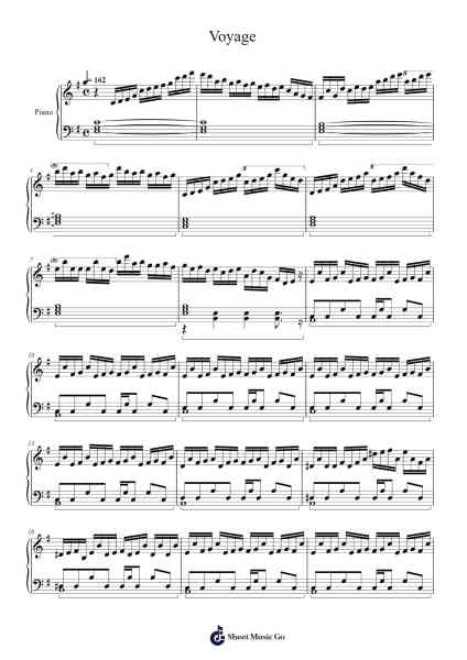 Voyage Sheet Music by ZUN-Arr.Bysey Truwood