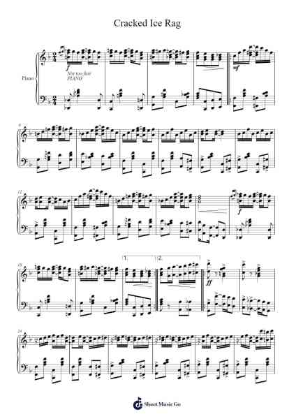 Cracked Ice Rag Sheet Music by George L. Cobb-Arr.Pipril
