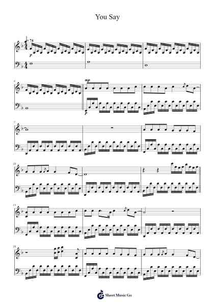 You Say Sheet Music by Lauren Daigle-Arr.Lanceriah Bunlynch