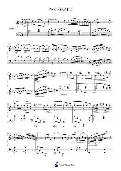 Pastorale Sheet Music by Domenico Scarlatti-Arr.Mablia Finkeith