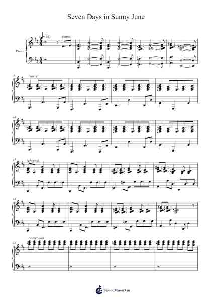Seven Days in Sunny June Notenblatt von Jamiroquai-Arr.Jusmens