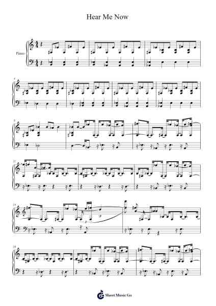 Hear Me Now Sheet Music by Alok/Bruno Martini/Zeeba-Arr.Bergdrew Browningthur