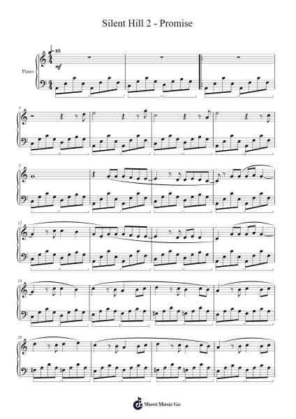 Silent Hill 2 - Promise Sheet Music by Misc Computer Games-Arr.Trollstal