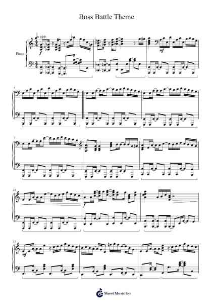 Boss Battle Theme -Kirby Star Allies- Sheet Music by Hirokazu Ando-Arr.Thompze