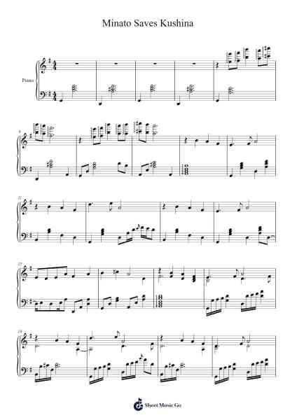 Minato Saves Kushina Sheet Music by Takanashi Yasuharu-Arr.Kathridge Brucefe