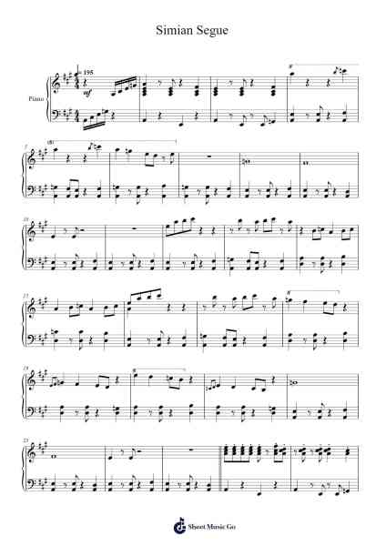Simian Segue/Map (Donkey Kong Country) Sheet Music by Eveline Fischer-Arr.Kylenus Minruth