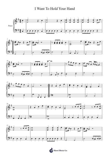 I Want To Hold Your Hand Sheet Music by undefined-Arr.Galchard