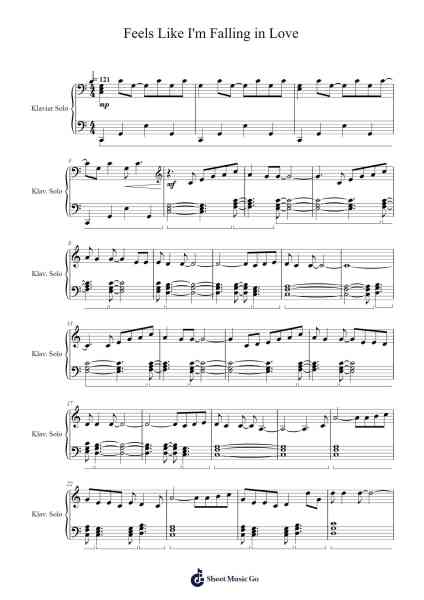 Feels Like I'm Falling in Love Sheet Music by Coldplay-Arr.Borglass